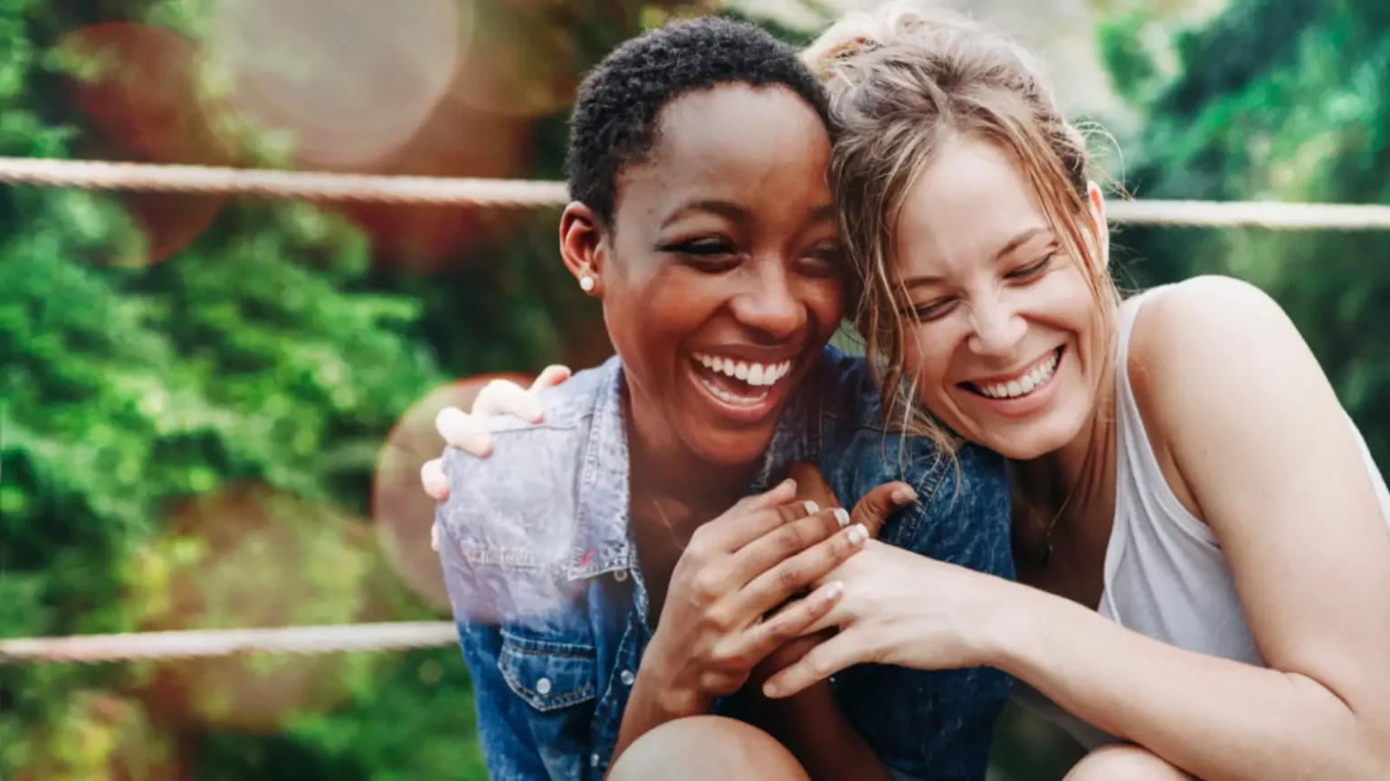 Breast Screenings for Women, 2 woman laughing and hugging