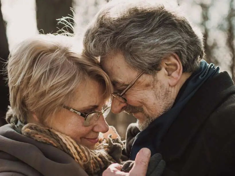 Man Woman Diagnosis, Holding each other, smiling