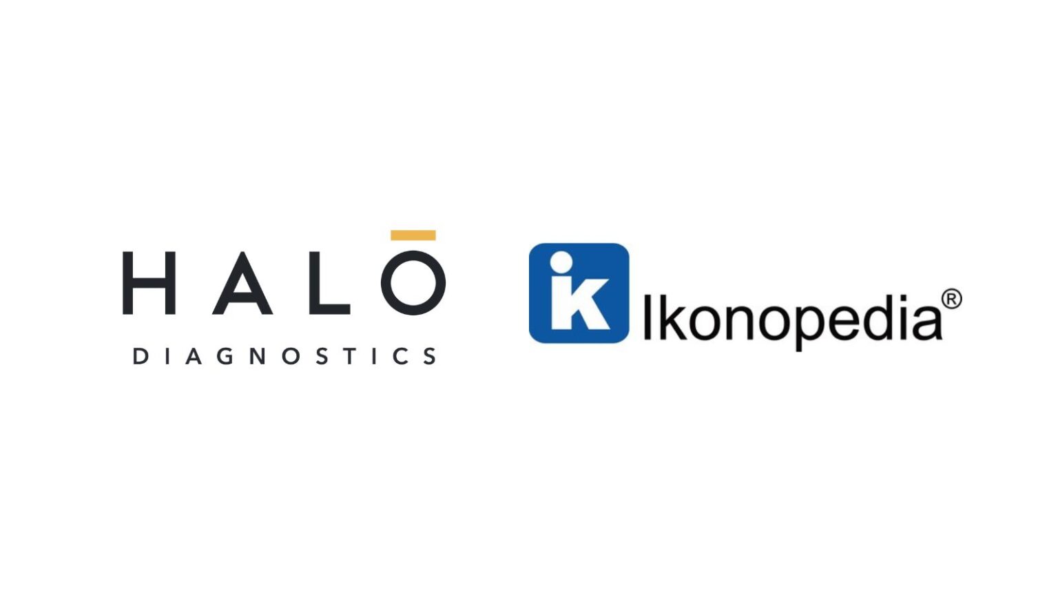 HALO Diagnostics and Ikonopedia logos side by side