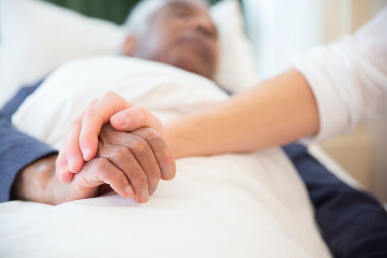 Hospice patient with their caretaker